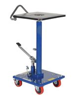 Vestil HT-02-1616A Steel Hydraulic Post Table with Powder Coat Finish, 200 lb. Capacity, 16" x 16" Platform, 31" to 49" Height Range