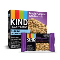 KIND Healthy Grains Granola Bars, Maple Pumpkin Seeds with Sea Salt, Gluten Free, 1.2 Ounce (Pack of 40)
