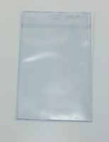 Amram 4 Inch x 6 Inch Clear Vinyl Tag Holders 50 Pieces Plus 100 Cable Ties for Hanging