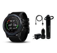 Garmin Descent MK1 Versatile Dive Computer with Surface GPS and Multisport Features and Wearable4U Ultimate Power Pack Bundle (Gray Sapphire with Black Band)