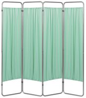 Omnimed 153094-15 Economy Privacy Screen with Vinyl Panels, Green, 4 Section