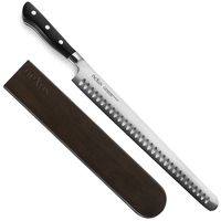 Nexus BD1N 12-inch Hollow Edge Brisket Slicing Knife with Magnetic Sheath, 63 Rockwell Hardness, American Stainless Steel with G10 Handle