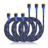 4K HDMI Cable, UMECORE (3Pack 5FT) High Speed HDMI 2.0 Braided Cord Plated Conncetors Supports 4 HUD 2160 HD 1080P 3D Etherent with Xbox PC TV PS3 PS4 Apple TV Projector Blu-ray Player