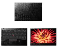 Decalrus - Protective Decal for Lenovo ThinkPad X1 Carbon (6th Gen.) (14" Screen) Laptop Crocodile Skin Pattern Texture Skin case Cover wrap CROlenovoTnkpadX1carbon6Black