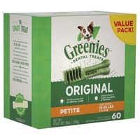 Greenies Original Petite Natural Dental Dog Treats, 36 Oz Pack (60 Treats)