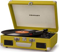 Crosley CR8005C-GR Cruiser II Portable Battery Powered 3-Speed Turntable, Green