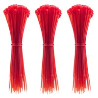 4 Inch Clear Zip Ties, 300pcs Nylon Cable Ties RED