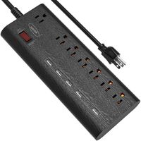 Power Strip, Bototek Surge Protector with 7AC Outlets and 5 USB Charging Ports 6A 30W,1625W, 2100 Joules, 6 Feet Long Extension Cord for Smartphone Tablets Home,Office & Hotel- Black