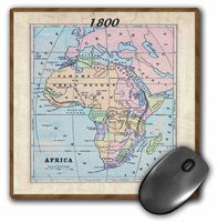 3dRose LLC 8 x 8 x 0.25 Inches Mouse Pad, Old Map of Africa (mp_39006_1)