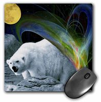 3dRose LLC 8 x 8 x 0.25 Inches PolaBear H Mouse Pad (mp_8371_1)