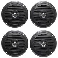(4) Rockville MS525B 5.25" 800 Watt Waterproof Marine Boat Speakers 2-Way Black