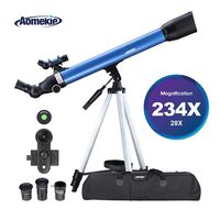Aomekie Telescope for Adults Astronomy Beginners 700mm Focal Length 234X Magnification Travel Scope Refractor Telescopes with Adjustable Tripod 10X Phone Adapter Erect Finderscope and Carrying Bag