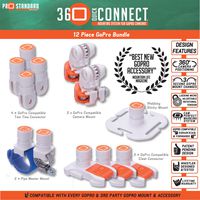 12 Piece 360 Quick Connect GoPro Bundle