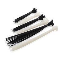 Cable Matters Combo Pack Assorted 200 Self-Locking 6+8+12-Inch Nylon Cable Ties (Tie Wraps, Zip Ties) in Black and White
