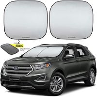 Autoamerics Windshield Sun Shade 2-Piece Foldable Car Front Window Sunshade for Full Size SUV Truck Tesla - Auto Sun Blocker Visor Protector Blocks Max UV Rays and Keeps Your Vehicle Cool - (X-Large)
