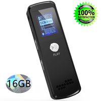 Digital Voice Recorder, Sungluber 16GB Sound Audio Recorder Dictaphone for Lectures Meetings, USB, Rechargeable, Voice Activated, Double Microphone, Metal Casing