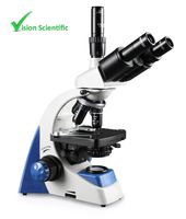 Vision Scientific VMU0005-TT Trinocular, 10x WF Eyepiece, 40x-1000x Magnification, LED Illumination, Coaxial Coarse & Fine Focus, Double Layer Mechanical Stage, 1.25 NA Abbe Condenser