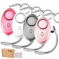 TOODOO 130db Safesound Personal Security Alarm Keychain, Safety Emergency Alarm with LED Safety and SOS Emergency Alarm Providing Powerful Safety and Property Assurance for Kids, Women (Multicolor C)