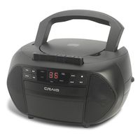 Craig Electronics - CD Boombox with AM/FM Stereo Radio and Cassette Player/Recorder