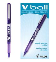 PILOT VBall Liquid Ink Rolling Ball Stick Pens, Extra Fine Point, Purple Ink, Dozen Box (35210)