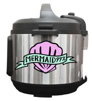 Mermaid 99 Percent% Seashell Banner - 9 inch Vinyl Decals for Instant Pot Appliances