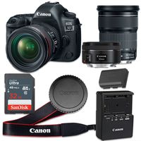 Canon EOS 5D Mark IV 30.4 MP CMOS Digital SLR Camera with 3.2-Inch LCD with EF 24-105mm f/3.5-5.6 IS STM Lens and EF 50mm f/1.8 STM Lens - Wi-Fi Enabled (Certified Refurbished)