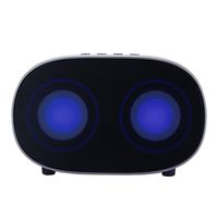 LED Bluetooth Speaker RGB LED Themes Lights Portable Wireless,Handsfree Call, Surround Sound, TWS, Louder Volume, Rich bass, Connect with iPhone/Samsung Phones/PC/MicroSD/USB Disk/AUX-in (Black)
