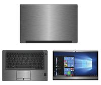 Decalrus - Protective Decal for Dell Latitude 7480 (14" Screen) Laptop Titanium Texture Brushed Aluminum Skin case Cover wrap BAdellLatitude7480Titanium