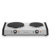 Cuisinart CB-60P1 Cast-Iron Double Burner, 11.5"(L) x 19.5"(W) x 2.5"(H), Silver