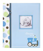 Lil Peach Train Baby Five Year Memory Book Photo Journal, Cherish Every Precious Moment Of Your Babys First Years, Perfect Baby Shower Gift, Blue