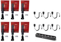 QTY 6 Motorola DTR410 digital 900mhz FCC license free radio and Speaker Microphone and Motorola 53690 Multi-Unit Gang Charger