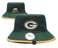 FUNWISH Football Team Bucket Hat Fisherman Hat Hunting Fishing Caps Fashion Style Sports Outdoor Embroidery Logo in Front (Packers) Green