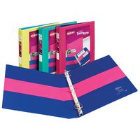 Avery Two-Tone Durable View Binder, 1" Slant Rings, 220-Sheet Capacity, DuraHinge, Assorted Colors (17191)