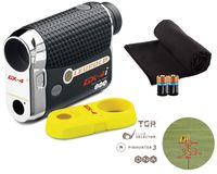 Leupold GX-4i3 Golf Rangefinder Bundle I Includes Golf Rangefinder (Slope & Non-Slope Function) with Carrying Case, PlayBetter Microfiber Towel & Two (2) CR2 Batteries | True Golf Range (TGR) | Bundle