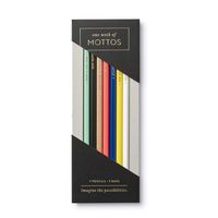 One Week of Mottos Pencil Set by Compendium - 7 graphite pencils, each with an inspiring motto for every day of the week