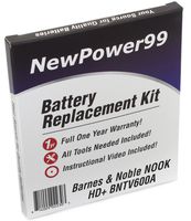 NewPower99 Battery Replacement Kit with Battery, Video Instructions and Tools for The Barnes and Noble Nook HD+ BNTV600A Tablet