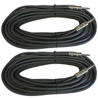 MCSPROAUDIO 12 Gauge Speaker Cables 2 CABLE PACK (50 Foot, 1/4 inch to 1/4 inch)
