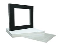 Golden State Art, Acid Free, Pack of 25 11x14 Black Picture Mats Mattes with White Core Bevel Cut for 8x10 Photo + Backing + Bags