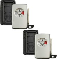 Discount Keyless Remote Entry Uncut Car Key Fob Replacement Case Shell Button Pad Compatible with Toyota Avalon HYQ14AAF (2 Pack)