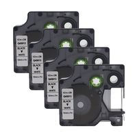 WonderTec Replace DYMO Standard D1 Labeling Tape Compatible for Labe lManager Label Makers, Black Print on Clear Tape, 1/2" W x 23' L, 4 Cartridge (45013)