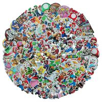 100Pack Super Mario Bros Stickers Set Random Sticker Decals for Water Bottle Laptop Cellphone Bicycle Motorcycle Car Bumper Luggage Travel Case. Etc (Super Mario Bros)