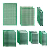 KeeYees 7 Sizes Double Sided Universal PCB Board Prototype Kit 2x8 3x7 4x6 5x7 7x9 8x12 9x15 cm for DIY Compatible with Arduino (25pcs in Total)