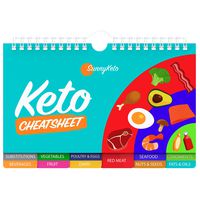 Keto Diet Cheat Sheet Quick Guide Fridge Magnet Reference Charts for Ketogenic Diet Foods - Including Meat & Nuts, Fruit & Veg, Dairy, Oils & Condiments By SunnyKeto (14 Page Guide)