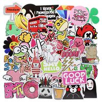 Girl Cute Laptop Stickers Pack for Water Bottle Skateboard Scrapbook Computer Vinyl Teens Stickers Decal 50pcs