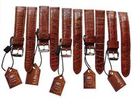 18 mm Genuine Alligator CROCODILE LEATHER SKIN WATCH STRAP BAND (Brown)