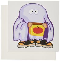 3dRose Halloween Kid Ghost - Greeting Cards, 6 x 6 inches, set of 12 (gc_131273_2)
