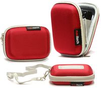 Navitech Red Water Resistant Hard Digital Camera Case Cover Compatible with The Nikon COOLPIX AW120