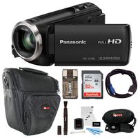 Panasonic HC-V180K Full HD 1080p Camcorder w/ 32GB Accessory Bundle