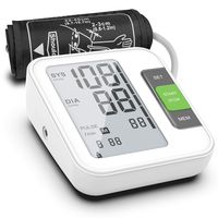 [2020 New] Blood Pressure Monitor, Fully Automatic Upper Arm BP Machine with Cuff 8.7" - 15.7", 240 Memory, 2 Users, LCD, Intelligent Broadcast - FDA Approved