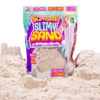 SLIMYSAND by Horizon Group USA, 3 Lbs of Stretchable, Expandable, Moldable, Non Stick, Slimy Play in A Resealable Bag, Sand- A Kinetic Sensory Activity